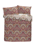 Dreams & Drapes White Palais Damask duvet cover and pillowcase set - British product