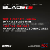 Winmau Blade 6 Triple Core PDC professional dartboard - British product