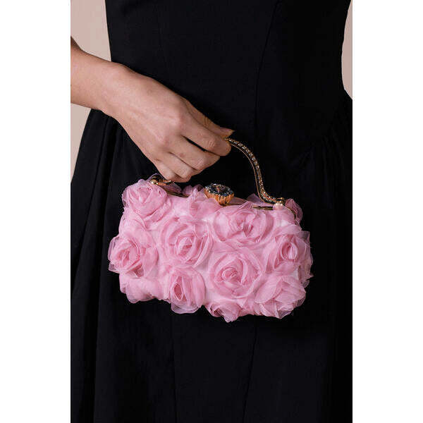 SVNX Rose Clutch in Pink, UK version