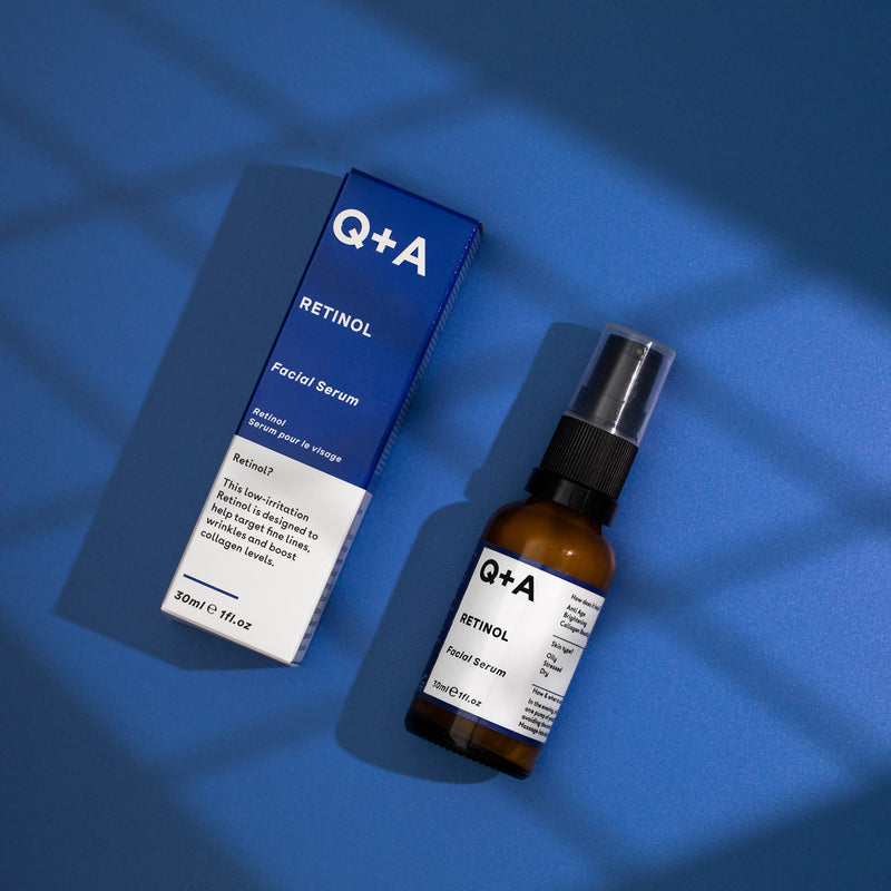 Q+A Retinol Facial Serum 30ml, imported from the UK