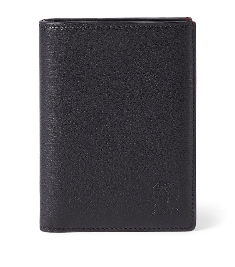 Brunello Cucinelli Capretta passport holder leather, imported from the UK