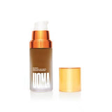 UOMA Beauty Say What?! Weightless Soft Matte Hydrating Foundation 30ml GOODS Boots Brown Sugar T3W  