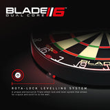 Winmau Blade 6 Dual Core dartboard, imported from the UK