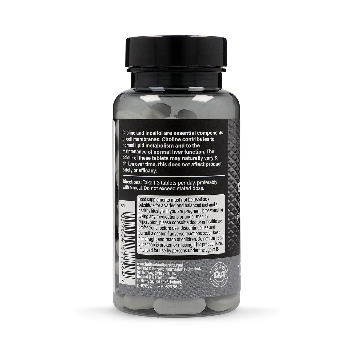 Choline and Inositol tablets 100 count - British product