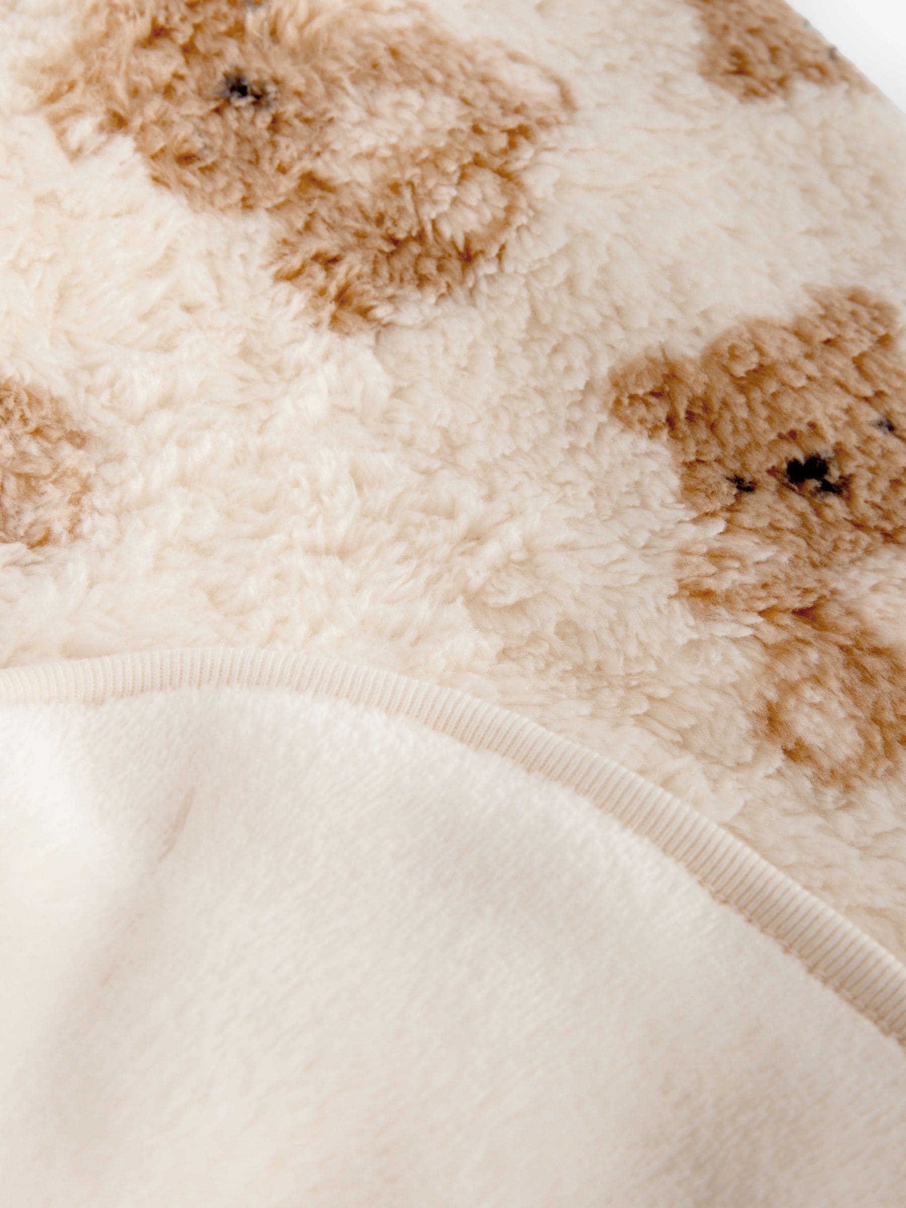 cream bear fleece baby blanket 80x70cm (British brand)