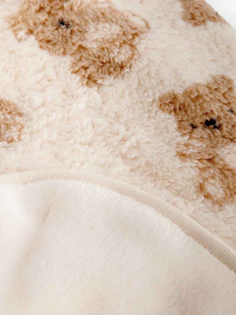 cream bear fleece baby blanket 80x70cm (British brand)
