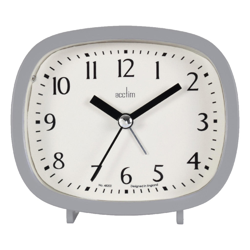 Acctim Hilda Retro Alarm Clock - Pigeon Grey