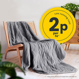 Cosi Home fleece electric heated throw grey, UK version
