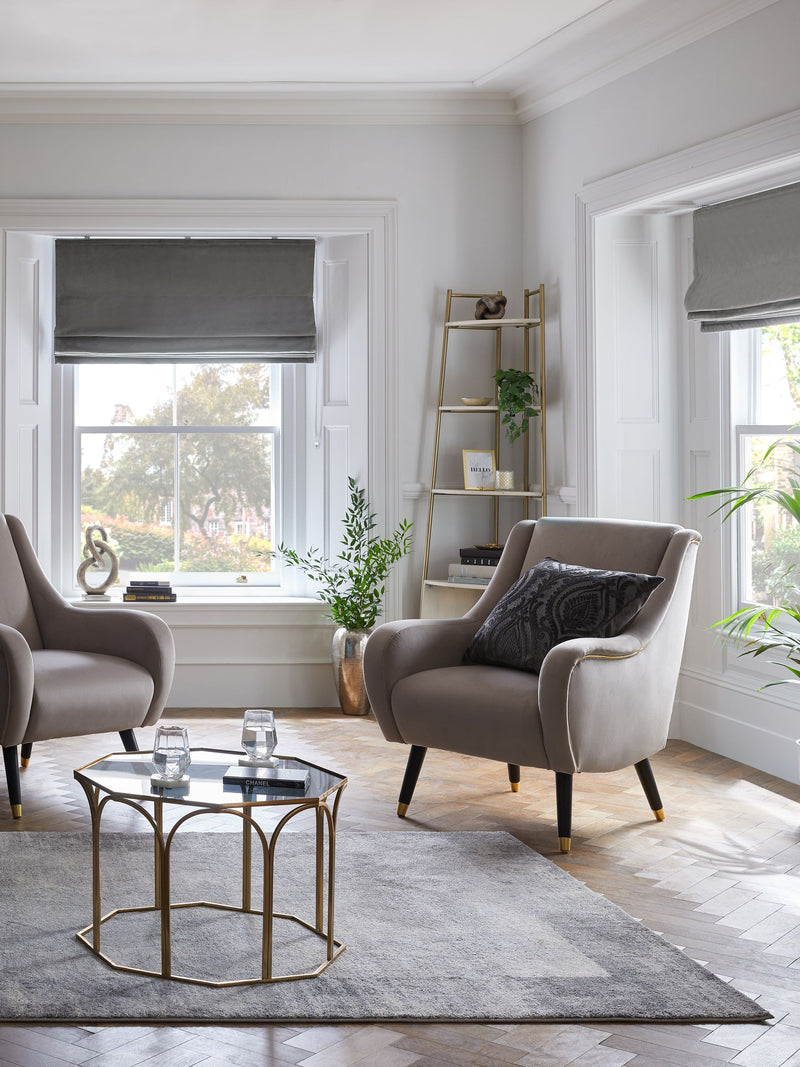 Grey Charcoal Ready Made Blackout/Thermal Matte Velvet Roman Blind