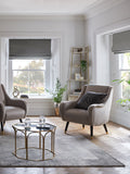 Grey Charcoal Ready Made Blackout/Thermal Matte Velvet Roman Blind