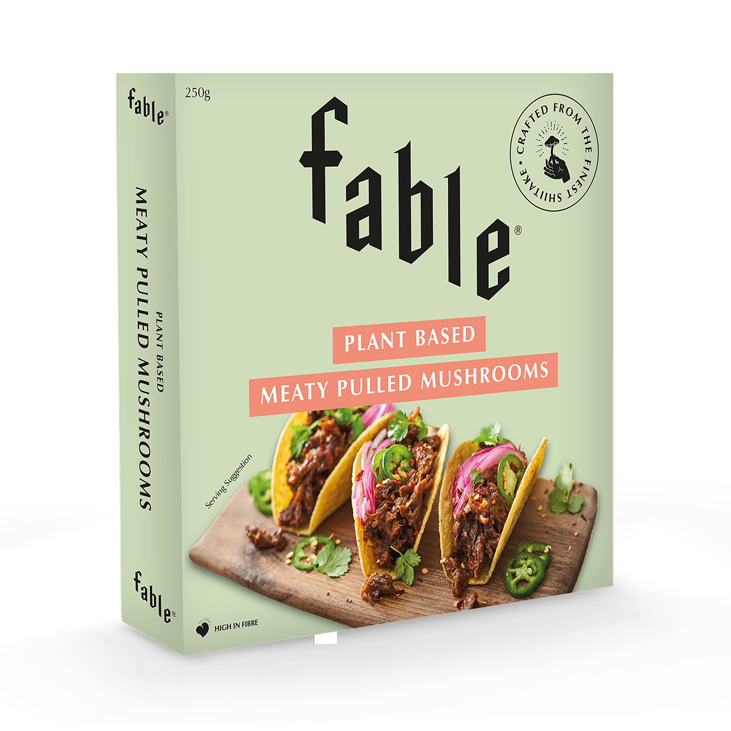Fable Meaty Pulled Mushrooms Plant Based 250g - British product