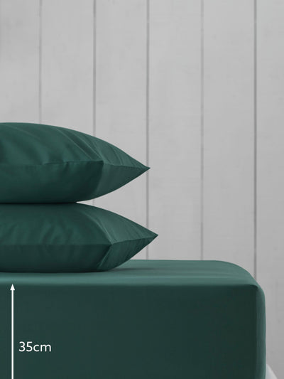 Drap-housse de lit extensible profond mi-coton vert foncé Next - Achetez en ligne sur McGrocer
