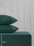 Green Dark Cotton Rich Deep Fitted Deep Fitted Bed Sheet