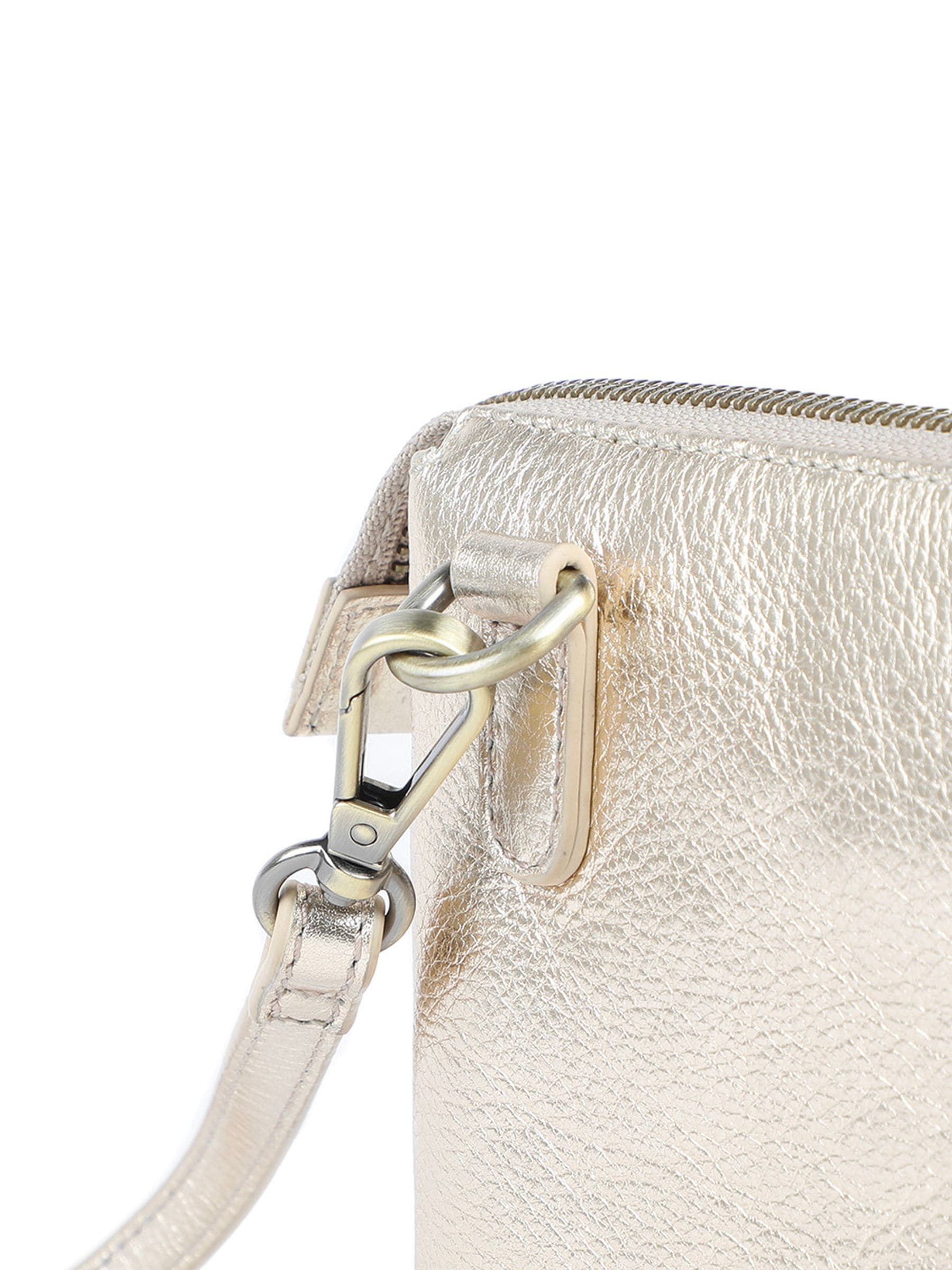 Jones Bootmaker Gold Warsaw leather zip up shoulder bag (British brand)