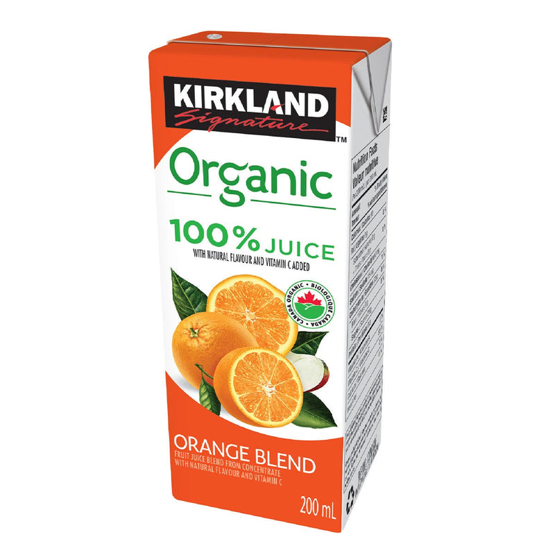 Kirkland Signature organic juice boxes 4 flavours 40 x 200ml, UK version