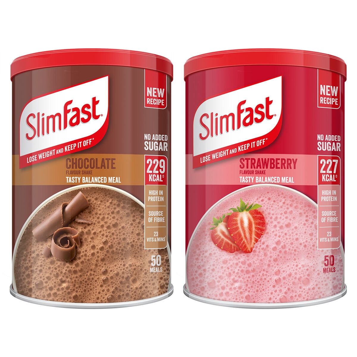 SlimFast Shake Pulver Schoko Erdbeer 1,825kg - Britisches Produkt