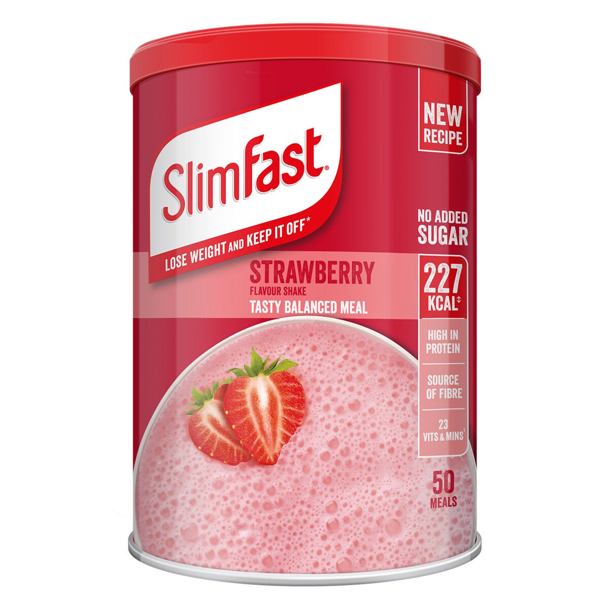 SlimFast Strawberry Flavoured Shake Powder, 1.825kg (50 Servings)