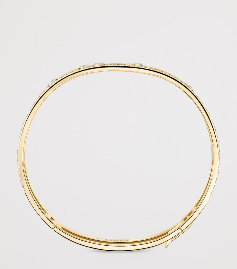 Messika Move Romane yellow gold diamond bangle 0.69ct, UK version