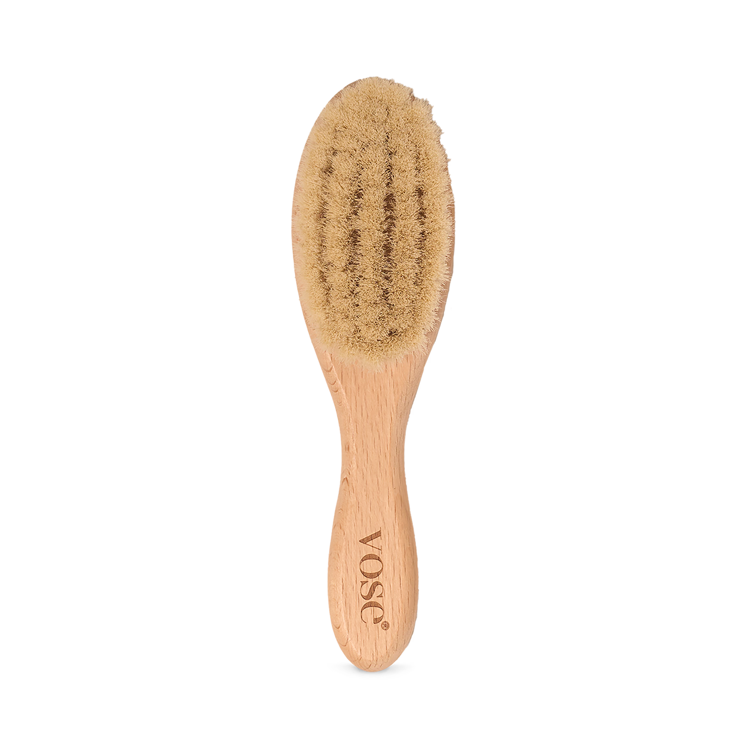 Baby brush with 100% goat hair bristles and wooden handle, UK version