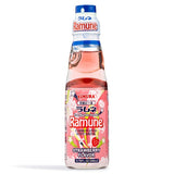 Kimura Ramune strawberry flavoured soda, UK version