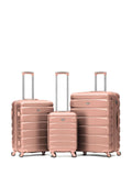 Flight Knight Orange/Black Hardcase Suitcase Set - 3 Piece (Cabin, Medium, Large)