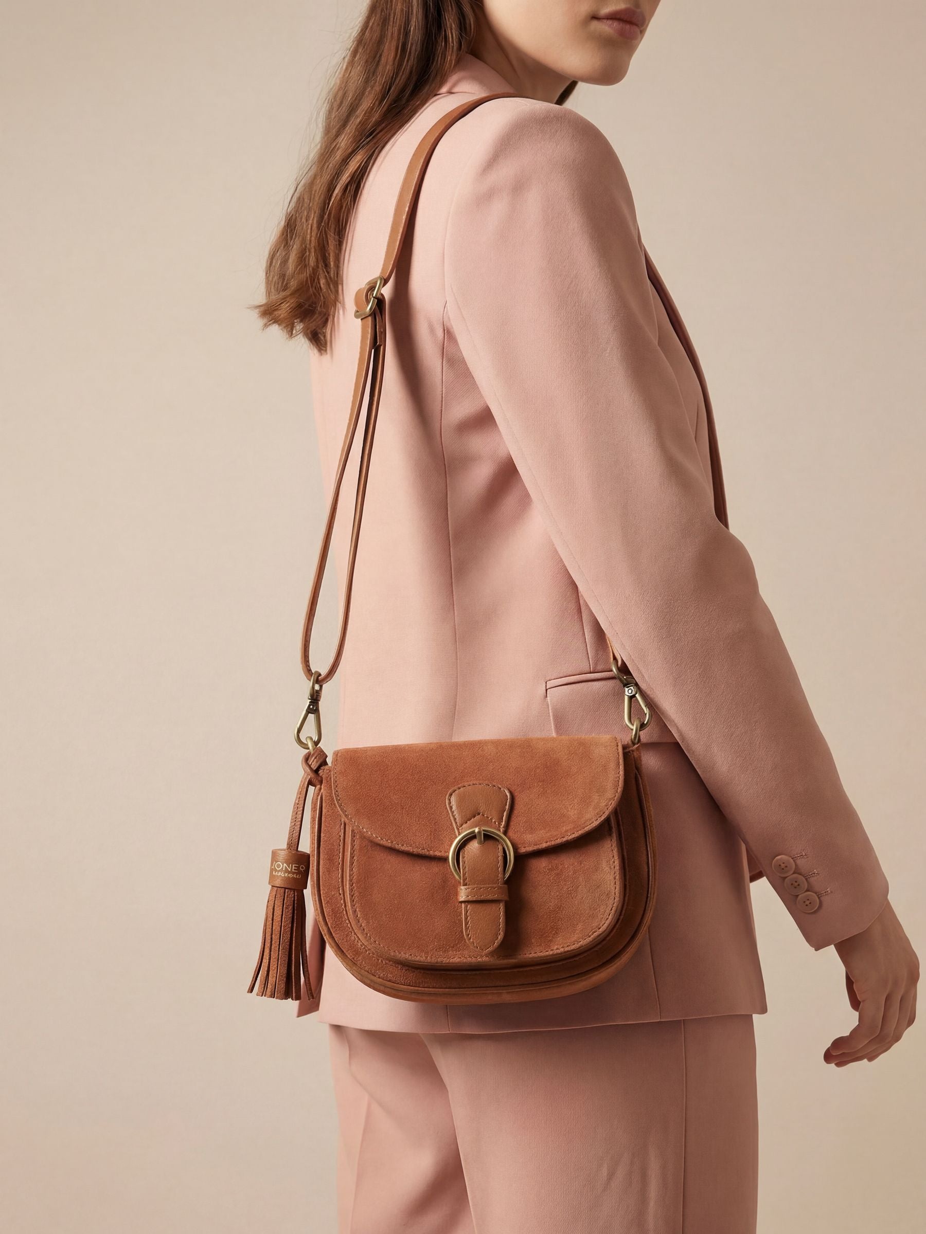 Jones Bootmaker brown winola premium leather crossbody bag 18cm (British brand)