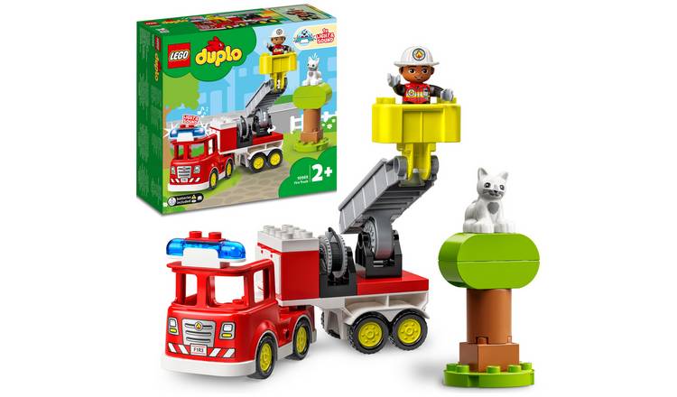 LEGO DUPLO Town Fire Engine Toy for 2 Year Olds 10969 GOODS Argos