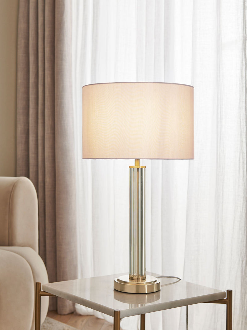 Lipsy Gold Small Glass Table Lamp