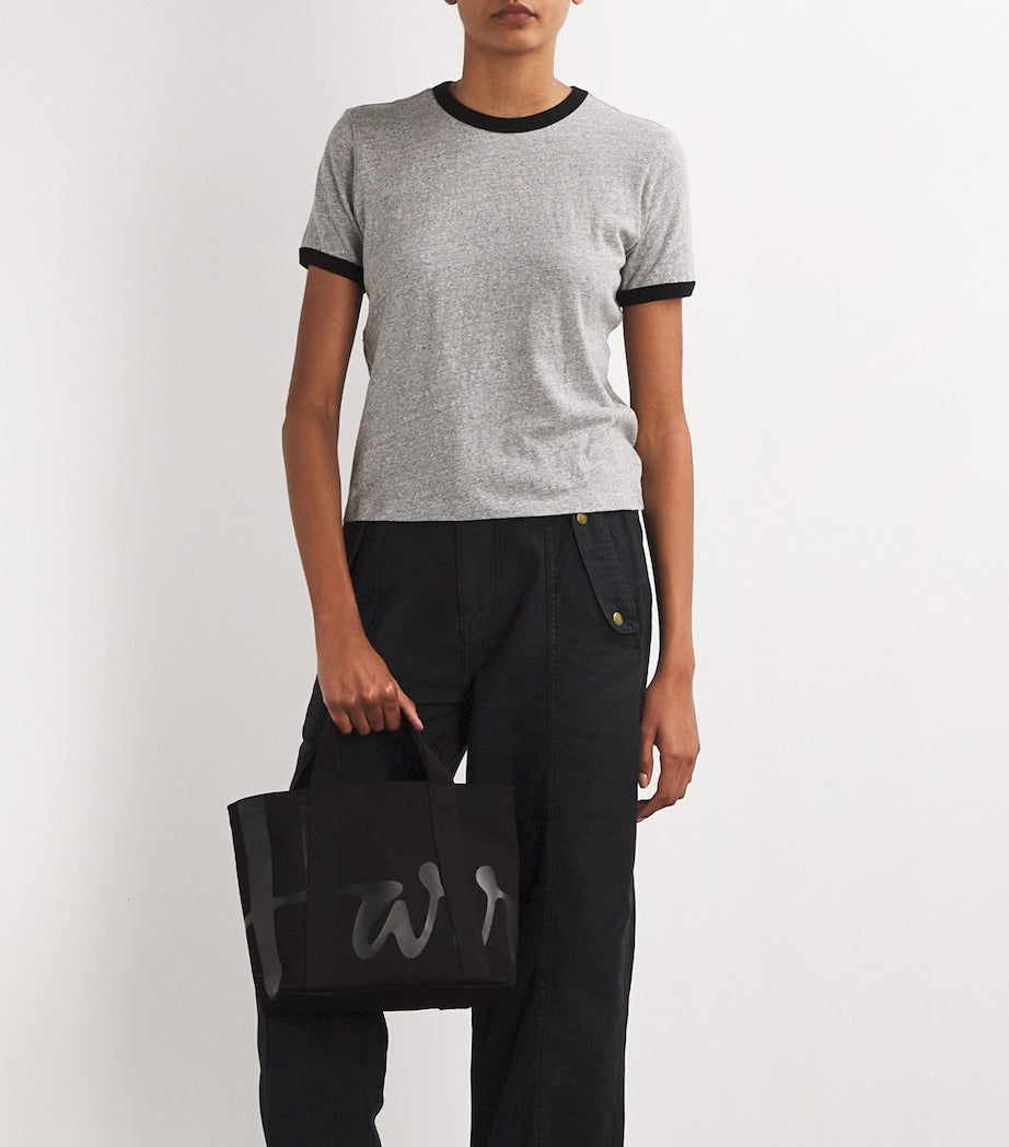 Harrods mini cotton logo tote bag, UK version