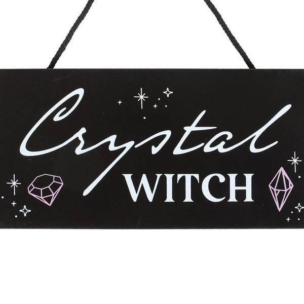 Something Different crystal witch hanging sign 20x10cm, UK version