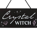 Something Different crystal witch hanging sign 20x10cm, UK version
