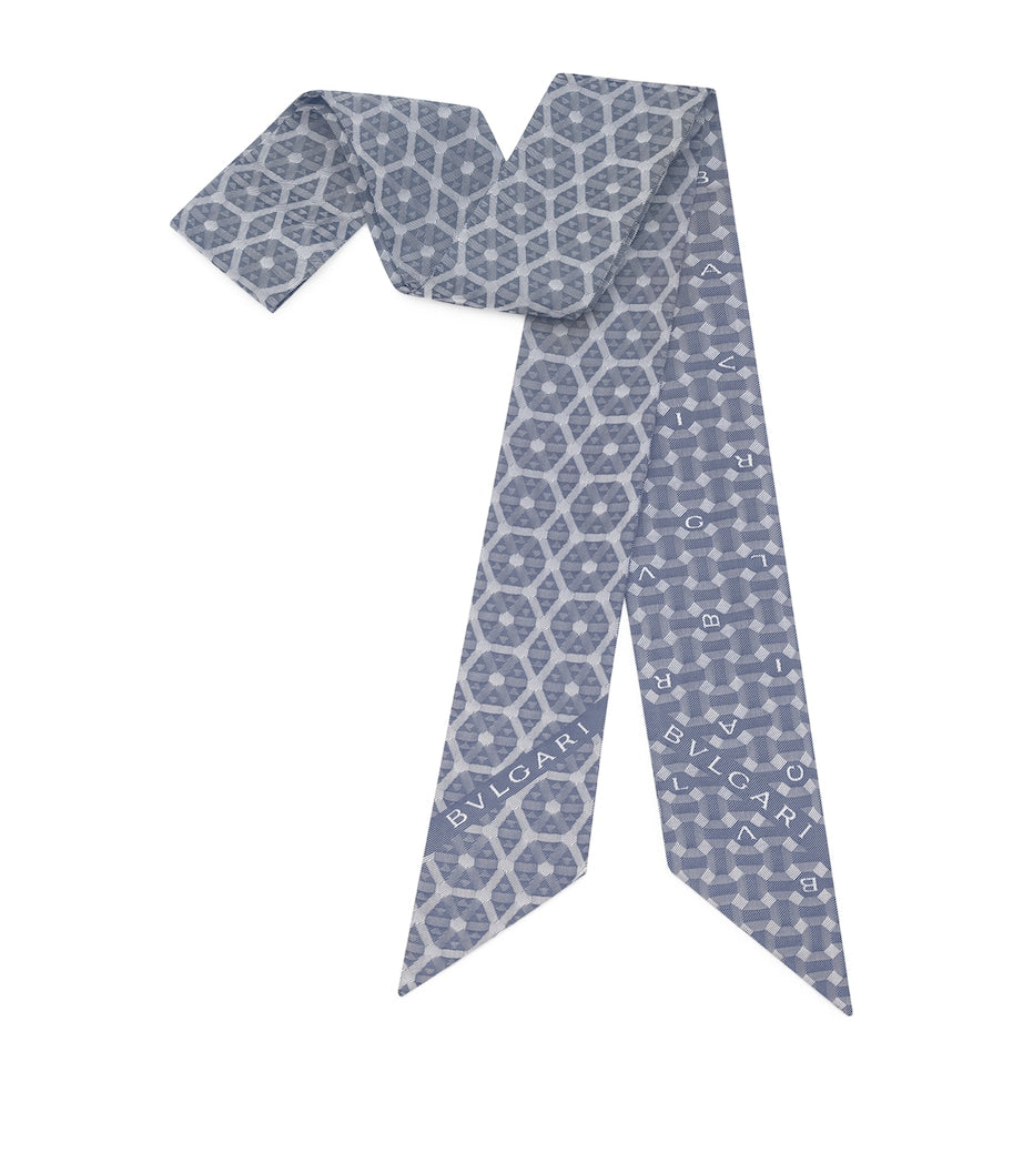 Bvlgari silk jacquard scarf 160cm (British brand)