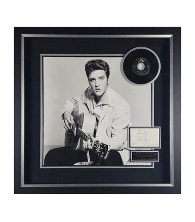 Harrods Leipzig Galleries Elvis Presley Signed Vintage Framed Display- Buy online at McGrocer