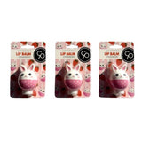 COSMEPICK Strawberry Bunny Lip Balm 3x6g, UK version