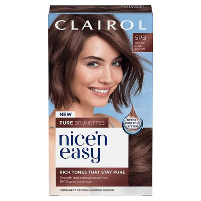 Coloration Permanente Clairol Nice'n Easy Pure Brunettes Chatain Moyen