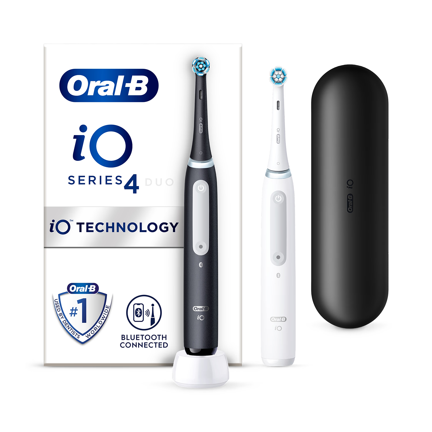 Oral-B iO 4 electric toothbrush Black & White Duo - British product