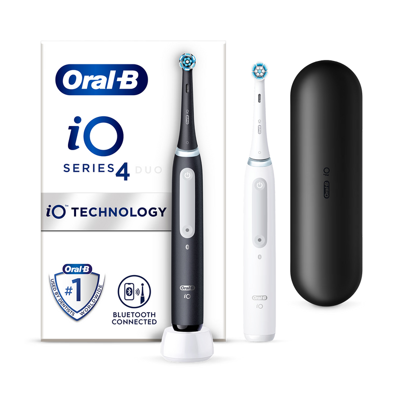 Oral-B iO 4 electric toothbrush Black & White Duo - British product