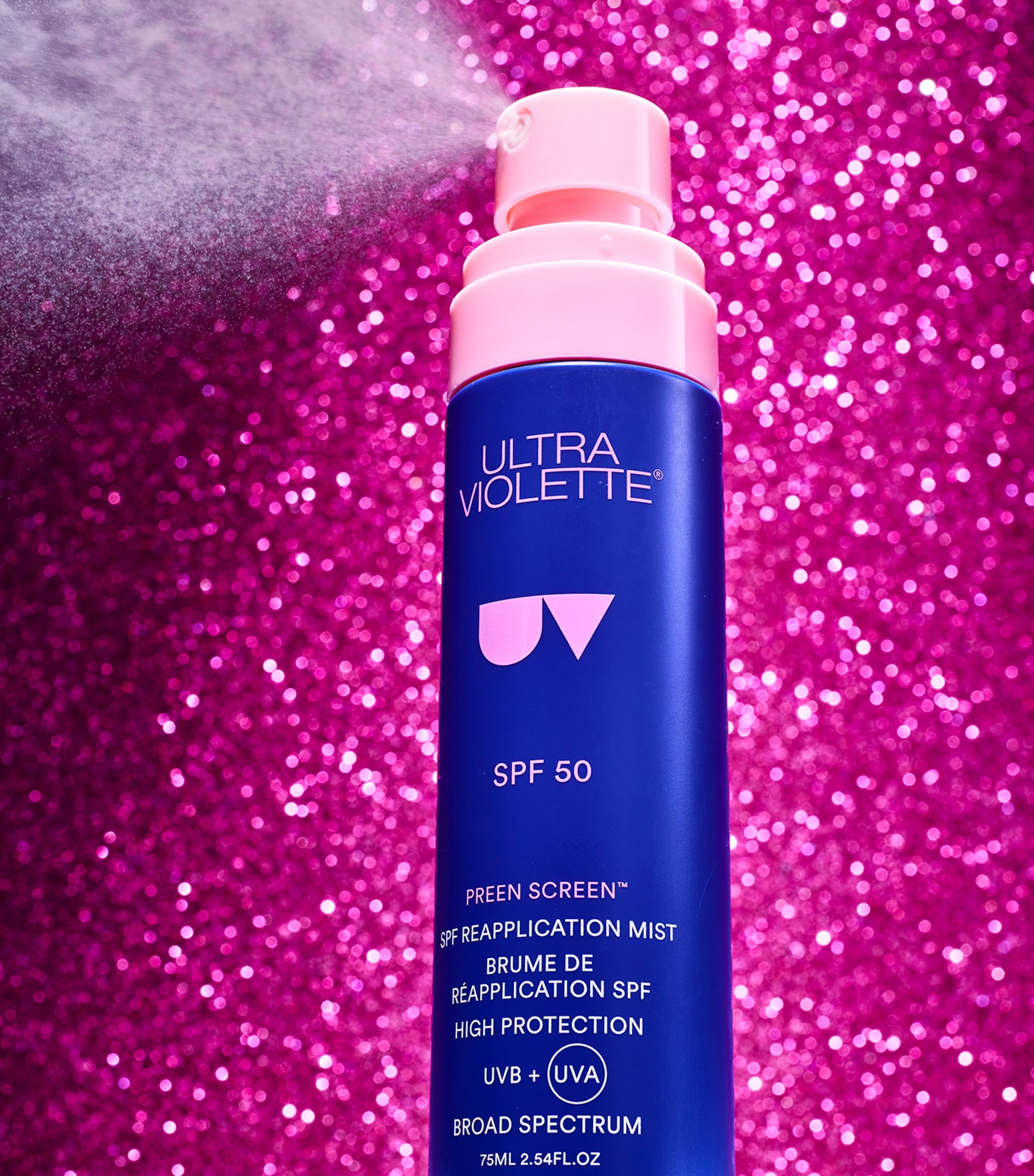 Ultra Violette Preen Screen SPF 50+ Mist 75ml (British brand)