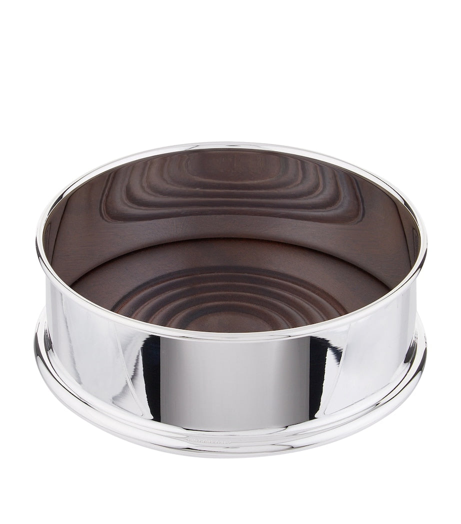 Greggio silver plated Georgian bottle coaster, UK version
