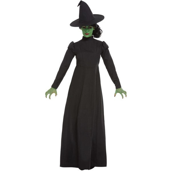 Smiffys wicked witch costume black dress and hat - British product
