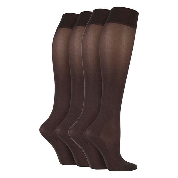 IOMI 2 Pk Ladies 40 Den Knee High Compression Socks 4-7 UK