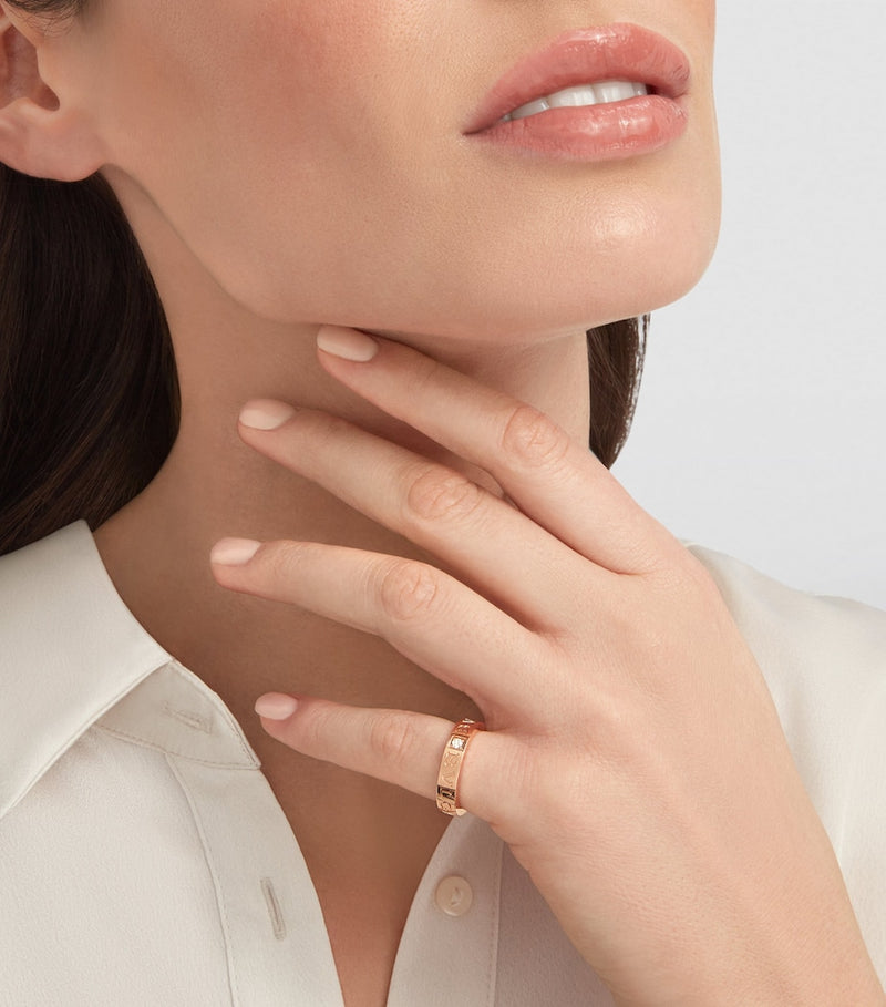 Bvlgari B.zero1 ring rose gold with diamonds, UK version