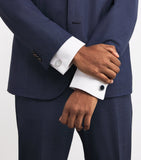 Babette Wasserman reversible disc cufflinks rhodium plated, imported from the UK