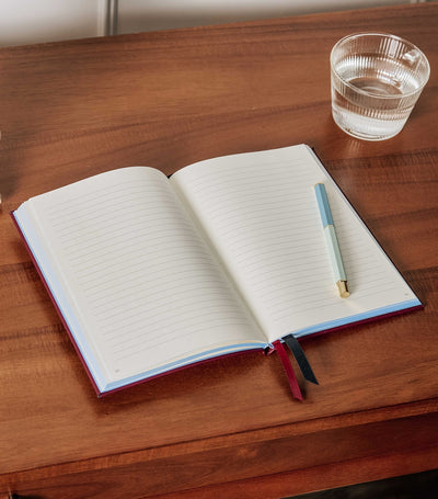 Harrods Leather Lined A5 Notebook with Plot Twist Design, 192 Pages - Kjøp online hos McGrocer