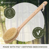 Hydréa London dry skin sauna brush with cactus bristles, UK version