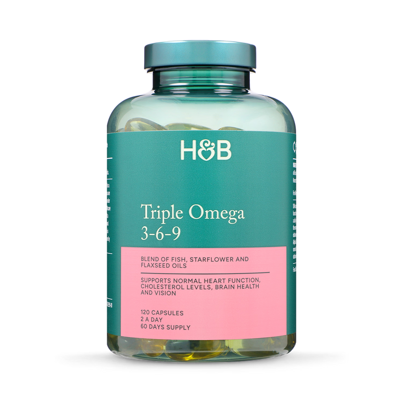 Holland & Barrett Triple Omega 3-6-9 Soft Gel Capsules 120 Count, UK version