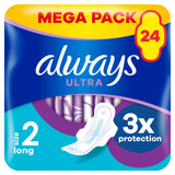 Always Ultra Sanitary Towels Long with Wings, Size 2 x24 bladder weakness Sainsburys   