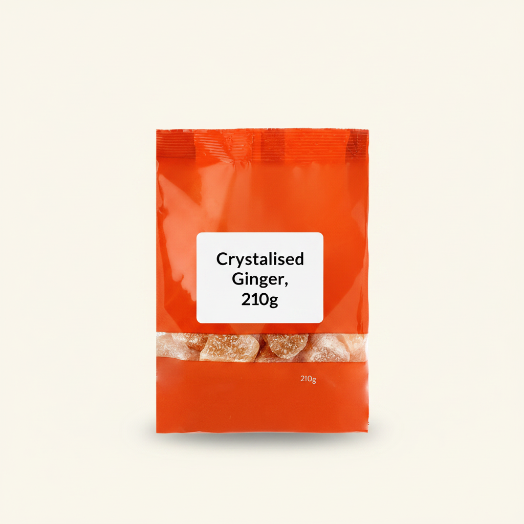 Holland & Barrett crystallised ginger 210g, UK version