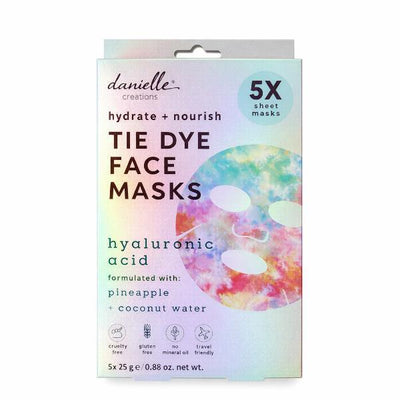 Superdrug Danielle Creations Tie Dye Hyaluronic Acid Sheet Masks 5 Pack Gift Set- Buy online at McGrocer