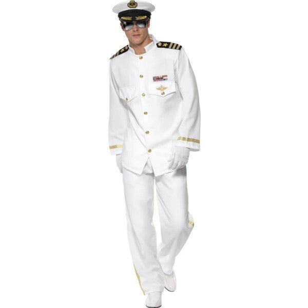 Smiffys deluxe captain costume with jacket trousers cap gloves - British product
